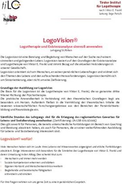LogoVision Logotherapie und Existenzanalyse sinnvoll anwenden - Bildungshaus St. Hippolyt