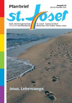 Pfarrbrief - Jesus. Lebenswege - Kath. Kirchengemeinde St. Josef Kamp-Lintfort - St. Josef Kamp-Lintfort