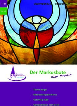 Der Markusbote - Dezember 2018 - Februar 2019 - Thema: Engel Mitarbeitergottesdienst - Evangelische Kirchengemeinde Althengstett