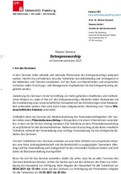 Entrepreneurship im Sommersemester 2021 - Master-Seminar - Fakult&auml;t BWL