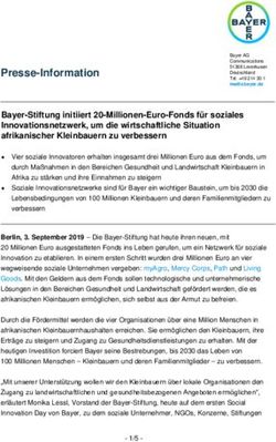 Bayer-Stiftung initiiert 20-Millionen-Euro-Fonds für soziales Innovationsnetzwerk, um die wirtschaftliche Situation afrikanischer Kleinbauern zu ...