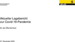Aktueller Lagebericht zur Covid-19-Pandemie - für die Öffentlichkeit 07. Dezember 2020 - Kanton ...