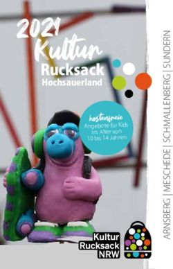 2021 Kultur Rucksack Hochsauerland - Stadt Sundern