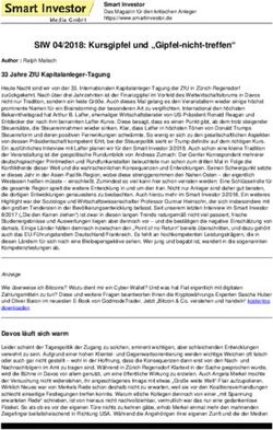SIW 04/2018: Kursgipfel und "Gipfel-nicht-treffen" - Smart Investor