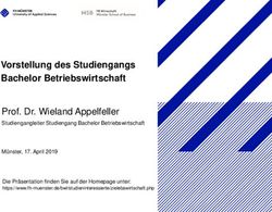 Vorstellung des Studiengangs Bachelor Betriebswirtschaft - FH Münster