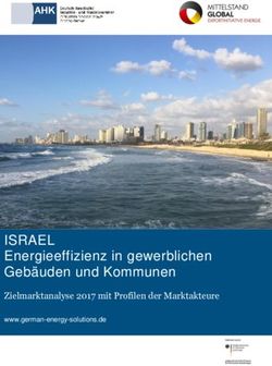 ISRAEL Energieeffizienz in gewerblichen Gebäuden und Kommunen - Zielmarktanalyse 2017 mit Profilen der Marktakteure