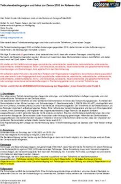 Teilnahmebedingungen und Infos zur Demo 2020 im Rahmen des