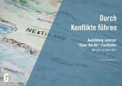 Durch Konflikte führen - Ausbildung zum/zur "Clear the Air"-Facilitator Mai 2021 bis April 2022 - dwarfs and Giants