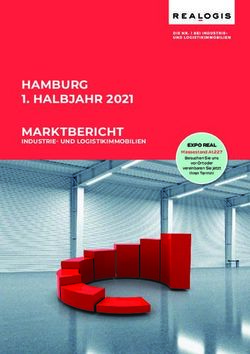 HAMBURG 1. HALBJAHR 2021 MARKTBERICHT - INDUSTRIE- UND LOGISTIKIMMOBILIEN EXPO REAL