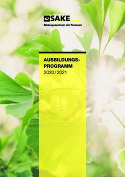 AUSBILDUNGS-PROGRAMM 2020 / 2021 - SAKE ...
