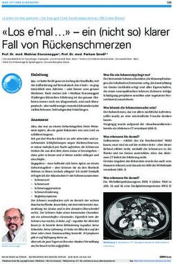 "Los e'mal " - ein (nicht so) klarer Fall von R&uuml;ckenschmerzen