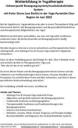 Weiterbildung in Yogatherapie - Schwerpunkt Bewegungssystem/muskuloskelettales System - mit Peter Greve (aus Berlin) in der Yoga-Pyramide Chur ...