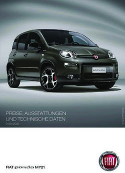 PREISE, AUSSTATTUNGEN UND TECHNISCHE DATEN 01.04.2021