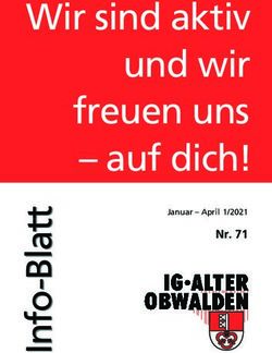 Wir sind aktiv und wir freuen uns - auf dich! - Nr. 71 Januar - April 1/2021 - IG Alter Obwalden