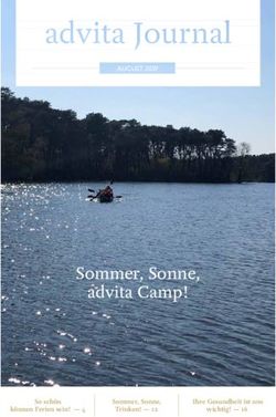 Sommer, Sonne, advita Camp! - AUGUST 2019 - Sommer, Sonne, Trinken! - 12 Ihre Gesundheit ist uns