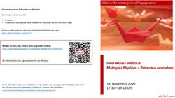 Interaktives Webinar Multiples Myelom - Patienten verstehen