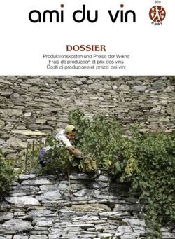 DOSSIER Produktionskosten und Preise der Weine Frais de production et prix des vins Costi di produzione et prezzi dei vini - ANAV
