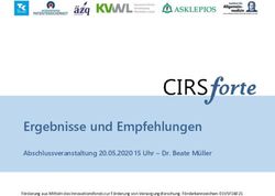 Ergebnisse und Empfehlungen - Abschlussveranstaltung 20.05.2020 15 Uhr - Dr. Beate M&uuml;ller - CIRSforte
