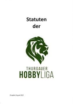 HOBBYLIGA - Statuten der - THURGAUER - Thurgauer Hobby Liga