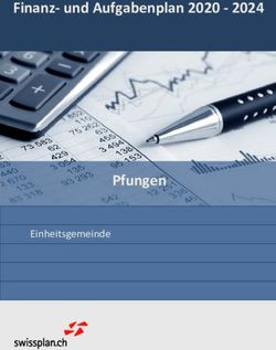 Finanz und Aufgabenplan 2020 2024 - Pfungen Einheitsgemeinde