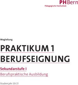 PRAKTIKUM 1 BERUFSEIGNUNG - Sekundarstufe I Berufspraktische Ausbildung - PHBern