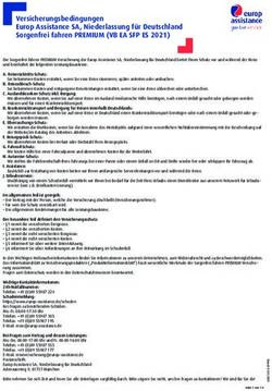 Versicherungsbedingungen Europ Assistance SA, Niederlassung für Deutschland Sorgenfrei fahren PREMIUM (VB EA SFP ES 2021)