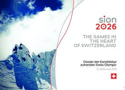 THE GAMES IN THE HEART OF SWITZERLAND - Dossier der Kandidatur zuhanden Swiss Olympic - Liste Fritz