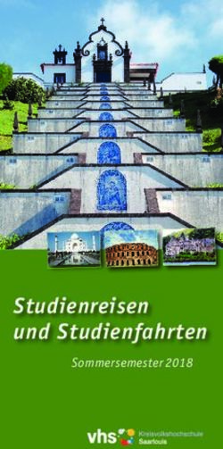 Studienreisen und Studienfahrten - Sommersemester 2018 - KVHS Saarlouis