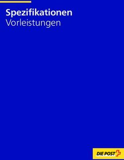 Spezifikationen Vorleistungen - Die Post