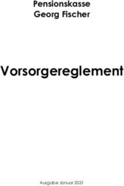 Vorsorgereglement Pensionskasse Georg Fischer