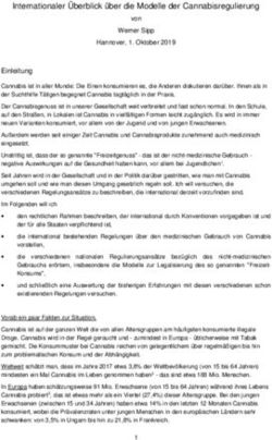 Internationaler &Uuml;berblick &uuml;ber die Modelle der Cannabisregulierung