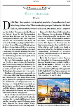 Die Berliner Museumsinsel ist ein architektonisches Gesamtkunstwerk und - Ullmann Medien