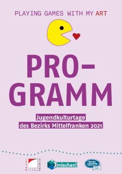 PRO-GRAMM playing games with my art - Jugendkulturtage des Bezirks Mittelfranken 2021