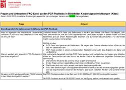 Fragen und Antworten (FAQ-Liste) zu den PCR Pooltests in Bielefelder Kindertageseinrichtungen (Kitas)