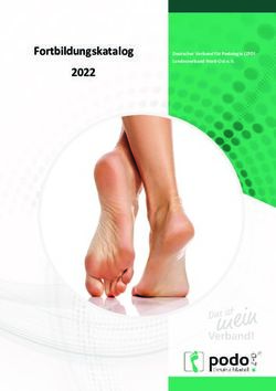 Fortbildungskatalog 2022 - Deutscher Verband für Podologie (ZFD) - Landesverband Nord-Ost e.V - Der Fuss