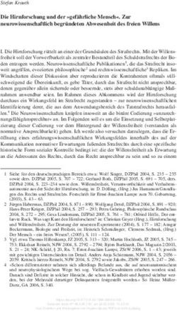 Die Hirnforschung und der "gef&auml;hrliche Mensch". Zur neurowissenschaftlich begr&uuml;ndeten Abwesenheit des freien Willens - Nomos eLibrary