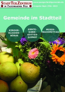 Gemeinde im Stadtteil - ERNTE- DANK-GOTTES- DIENST MUSIK- Paul-Gerhardt-Kirchengemeinde in ...
