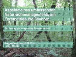 Aspekte eines umfassenden Naturraummanagements am Forstbetrieb Weißenhorn - Ein Beitrag zur integrativen Forstwirtschaft Roggenburg, den ...