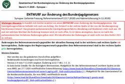 ENTWURF zur &Auml;nderung des Bundesjagdgesetzes - Deutscher Jagdverband