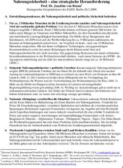 Nahrungssicherheit - eine strategische Herausforderung