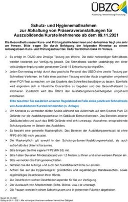 Schutz- und Hygienema&szlig;nahmen zur Abhaltung von Pr&auml;senzveranstaltungen f&uuml;r Auszubildende/Kursteilnehmende ab dem 09.11.2021 - &Uuml;BZO