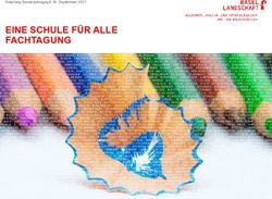 EINE SCHULE FÜR ALLE FACHTAGUNG - Abteilung Sonderpädagogik 18. September 2021 - Baselland