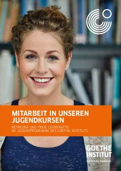 MITARBEIT IN UNSEREN JUGENDKURSEN - BETREUER UND FREIE LEHRKR&Auml;FTE IM JUGENDPROGRAMM DES GOETHE-INSTITUTS - Freie Universit&auml;t Berlin