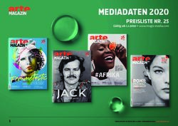 MEDIADATEN 2020 PREISLISTE NR. 25 G&uuml;ltig ab 1.1.2020 www.magis-media.com - Axel Springer Corporate Solutions