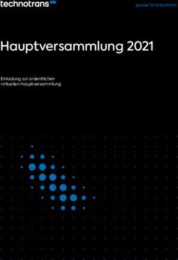Hauptversammlung 2021 - power to transform - technotrans