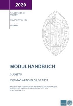 MODULHANDBUCH 2020 - SLAVISTIK ZWEI-FACH-BACHELOR OF ARTS ...