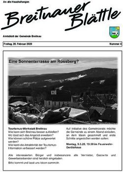 An alle Haushaltungen Amtsblatt der Gemeinde Breitnau Freitag, 28. Februar 2020 Nummer 4