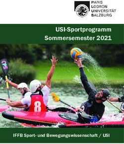USI-Sportprogramm Sommersemester 2021 - IFFB Sport- und Bewegungswissenschaft / USI - USI Salzburg