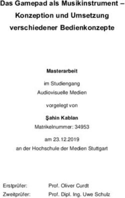 Das Gamepad als Musikinstrument - Konzeption und Umsetzung verschiedener Bedienkonzepte - Hochschule der Medien