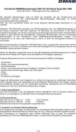 Technische DMSB-Bestimmungen 2021 f&uuml;r die Klasse Superbike 1000